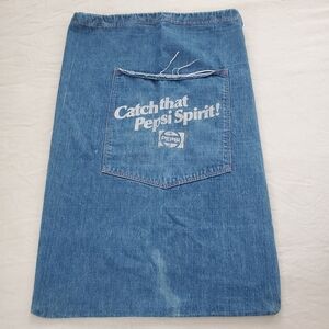 Vintage Pepsi Blue Denim Sack Bag